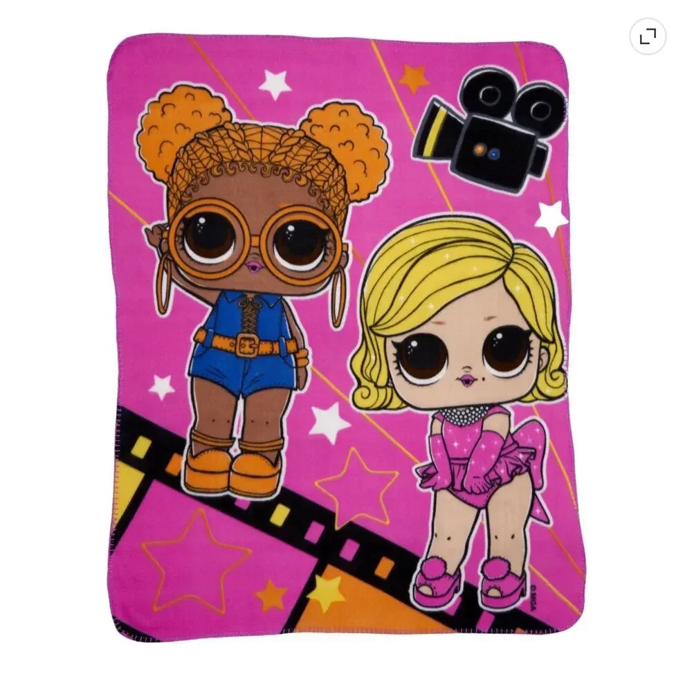 LOL Surprise Fleece Throw Blanket and Diva Hugger Pillow Set